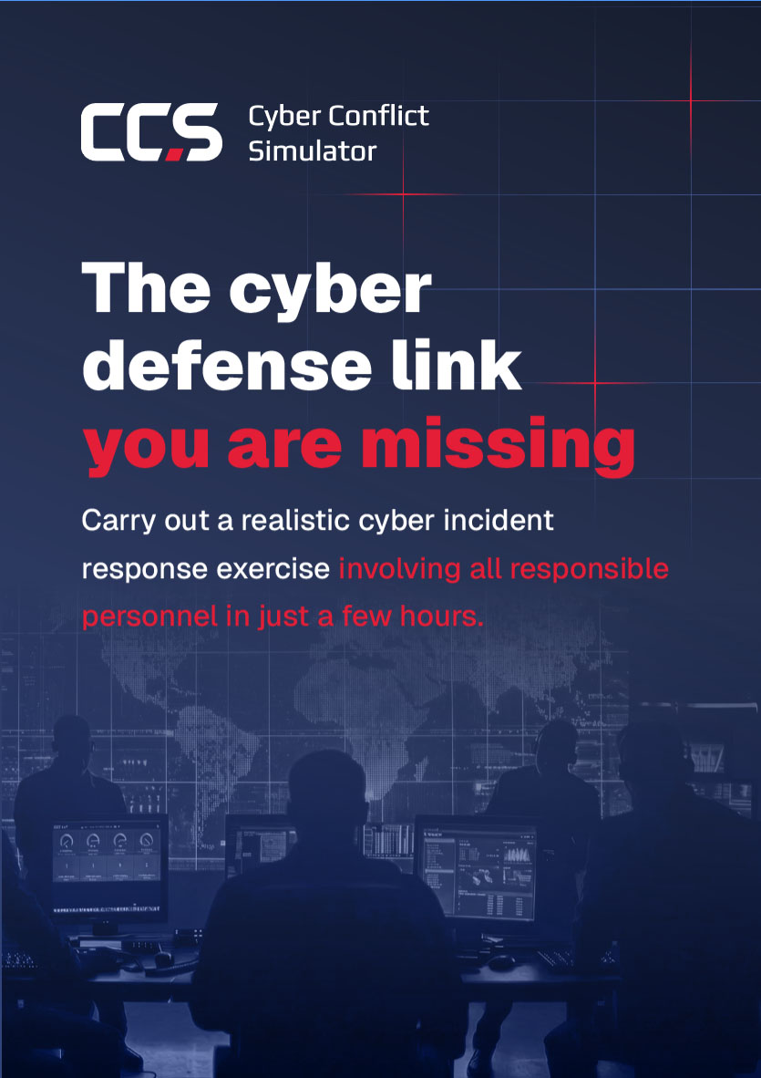 Cover of the CCS brochure: The cyber defense link you are missing
